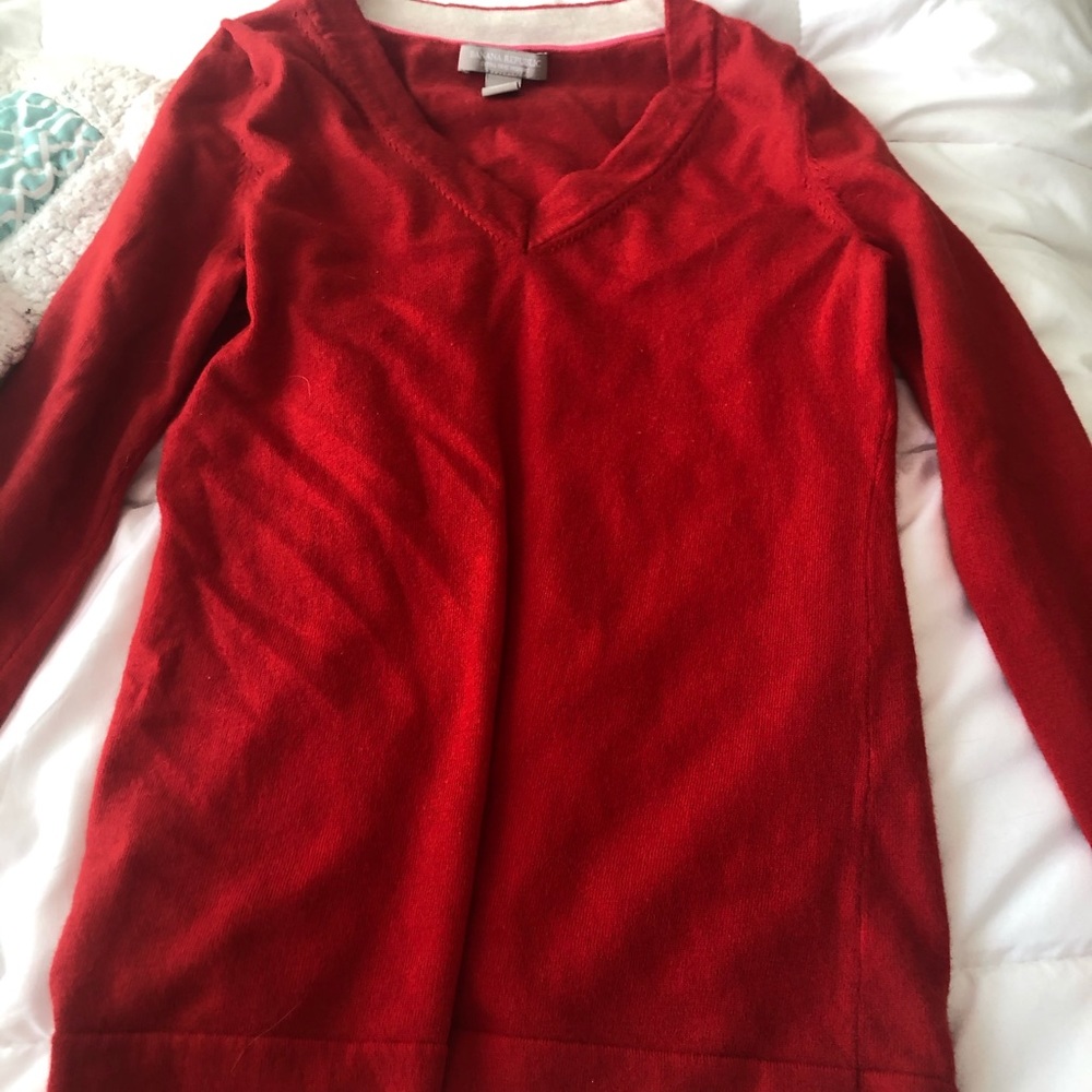 Banana Republic red sweater with v neck